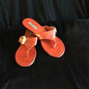 Brighton sandals red.